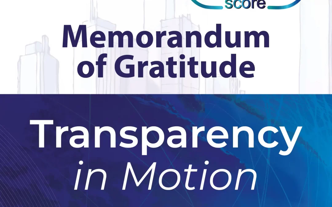 Memorandum of Gratitude – Transparency in Motion – Washington, DC